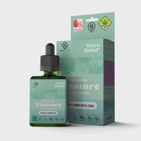 Green Revolution | Extra Relief 30:2:1 CBD:THC:CBC | Tincture | 20mg