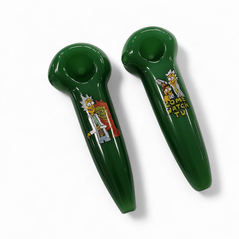 Green Rick And Morty Handpipe