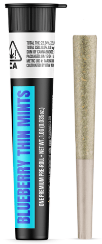 FOG CITY FARMS - INDOOR PREROLL - BLUEBERRY THIN MINTS - 1G