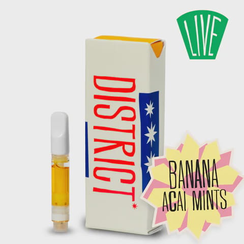 District Cannabis | Banana Acai Mints (Liquid Diamond & Sauce) | 510 Cart | 1g