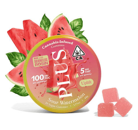 PLUS Classic Sour Watermelon Gummies