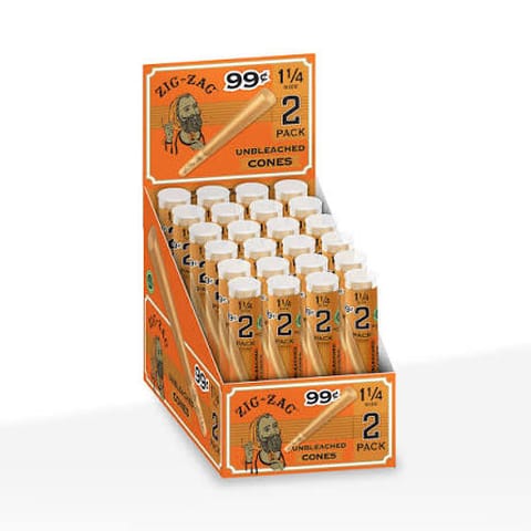 Zig Zag Unbleached Cones | 1 1/4 | 2pk