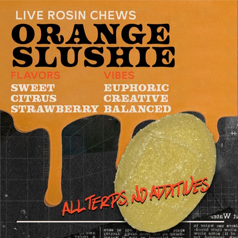Orange Slushie 100mg 10pk - Live Rosin Chews