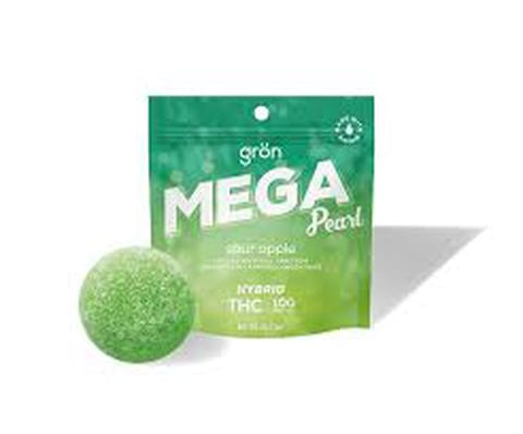 Sour Apple Mega Pearls 100MG (Gron)