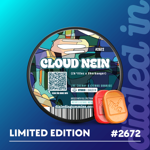 Dialed In - Cloud Nein - (H) Live Rosin Gummies (100mg)