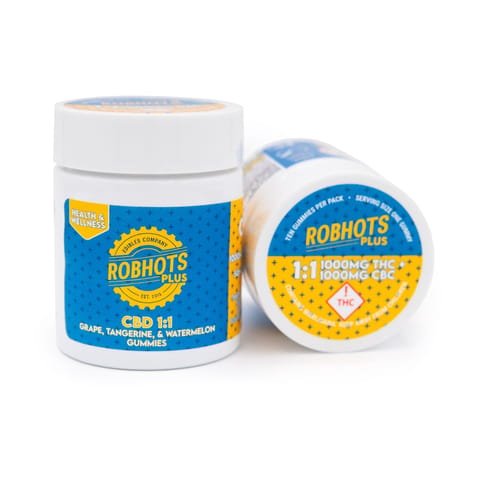 Robhots Plus Gummies | 1:1 CBD 1000mg Med