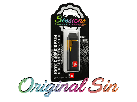 CURED RESIN CARTRIDGE | ORIGINAL SIN | INDICA | 1 GRAM | DISPOSABLE