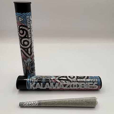 Blackberry Cheesecake | 269 Kalamazoobie Live Resin Infused Preroll 1g