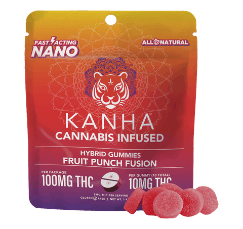 Kanha Nano | Fruit Punch Fusion (H) | 10mg THC x 10 Gummies