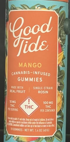 Good Tide | Mango Indica | Gummies | 100mg | 10ct