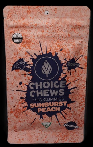Choice - 200mg Gummies - Sunburst Peach (Hybrid)