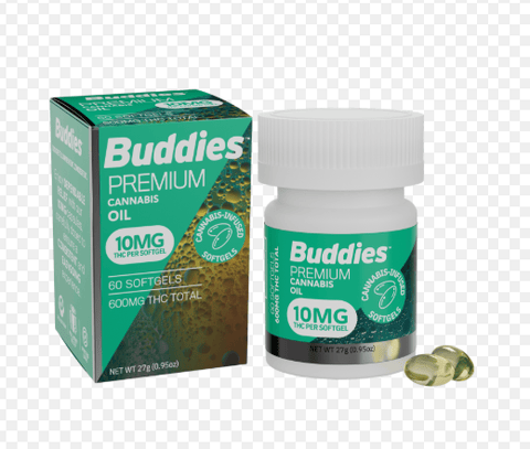 Buddies | THC Softgels | 60ct | 600mg