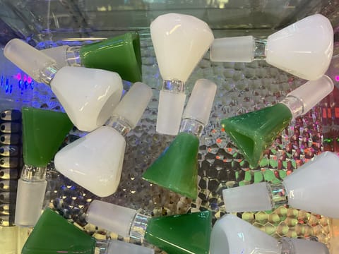 White And Green Triangle Bowl