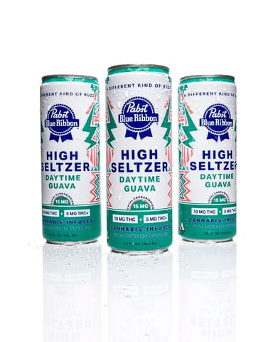 Pabst Blue Ribbon | Daytime Guava High Seltzer (S) | 10mg THC / 5mg THCV Infused Seltzer