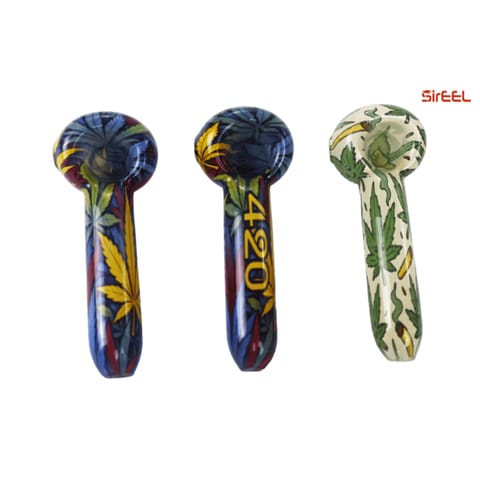 SirEEL 4" Artistic 420 Image Transfer Glass Spoon