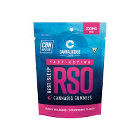 Strawberry 200mg Rest RSO Gummies | Cannalicious