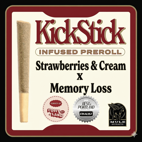 Mule - Strawberries & Cream x Memory Loss - 1g Infused Preroll