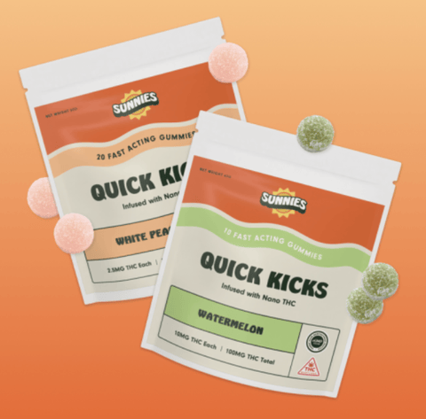 White Peach Nano Gummies Edible 100mg
