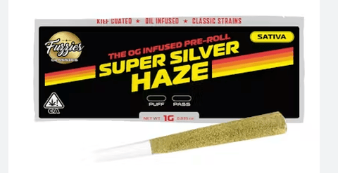 Fuzzies | Super Silver Haze | Infused Preroll | Sativa | 1g
