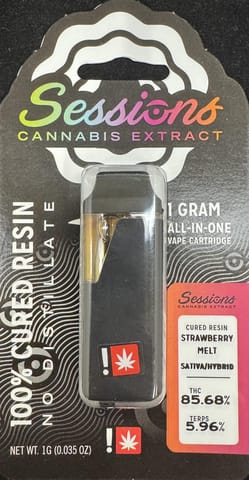 Sessions | Strawberry Melt | 1G | Cured Resin | Disposable