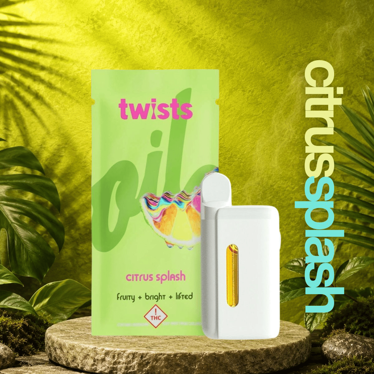 Citrus Splash 4g Distillate Twist All-in-One Vape by Oil by Craft | Golden Rookie