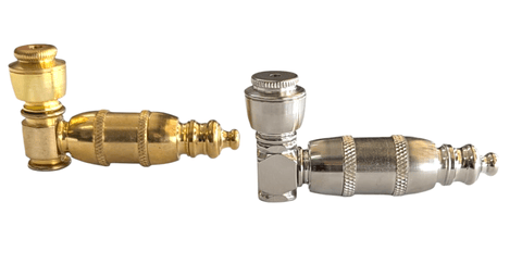 2" Sherlock Metal Pipe W/ Cap - Silver