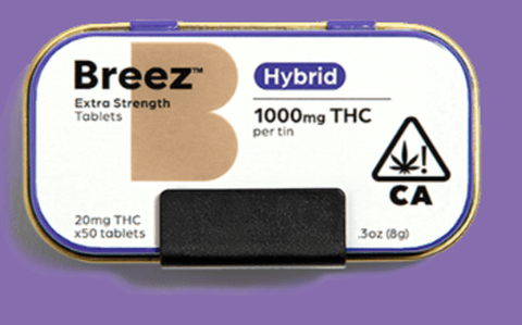 BREEZ TABLET Extra Strength Tin (Hybrid, 1000 MG THC)