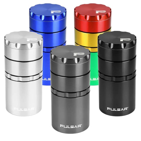 High Mountain Imports | Pulsar 50mm 4pc Storage Gun Metal Grinder