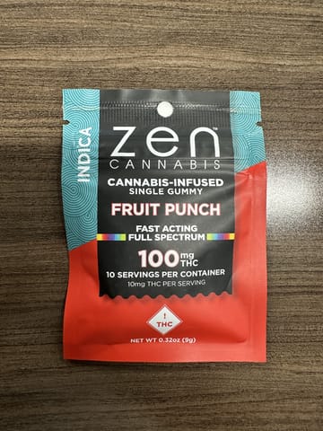 Indica Fruit Punch 100mg Gummies