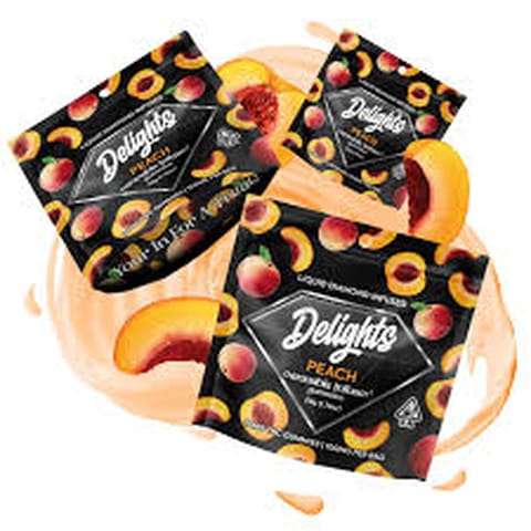 Delights - Liquid Diamond Infused Gummies - Peach - 100mg