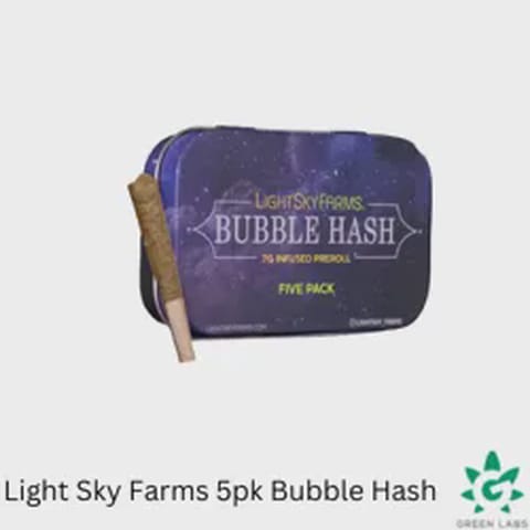 (REC) LightSky Farms - Bubble Hash Infused Pre-Rolls .7g 5 Pack - Electric Peanut Butter Cookie #2 x Electric Gorilla Butter