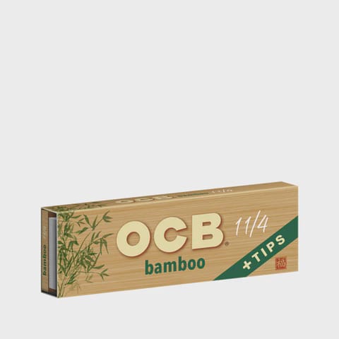 Bamboo Unbleached Rolling Papers + tips | 1 -1/4"