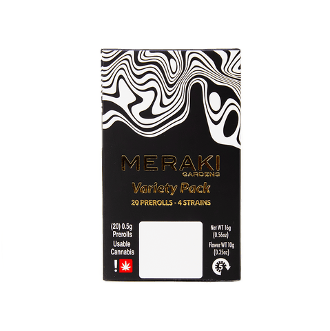 4 STRAIN PRE-ROLL MULTI-PACK | BANANACONDA & GAS BERRY & GRAPE GAS & MERAKI MANGO | HYBRID | 0.5 GRAM | X20