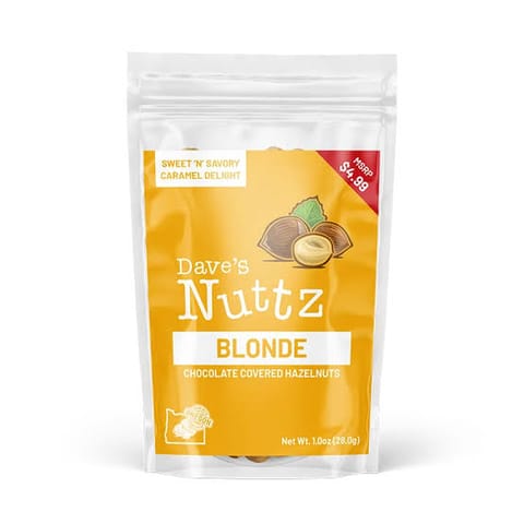 Dave's Nuttz | Blonde Chocolate Hazelnuts | 100MG | 10PC