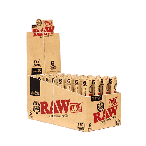RAW Classic Cones - 1 1/4 6 Pack