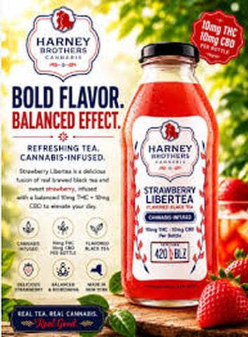 Harney Brothers - Strawberry LiberTea 1:1 | 10mg THC:CBD Beverage