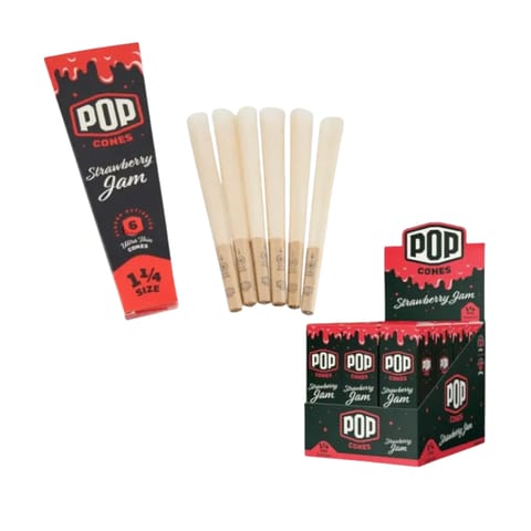 Pop Cones - 1 1/4" 6pk Strawberry Jam