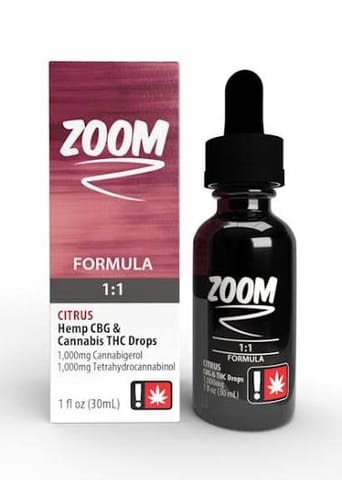 Zoom Citrus 1000mg - 1:1 THC:CBG 30ml Tincture (Angel)