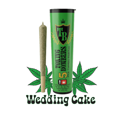 BOMBERS MULTI-PACK JOINTS | WEDDING CAKE | INDICA DOMINANT HYBRID | 1 GRAM | X5