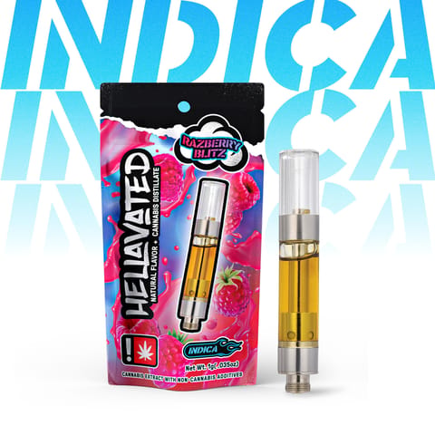 Razberry Blitz 1g Cartridge  (Hellavated)