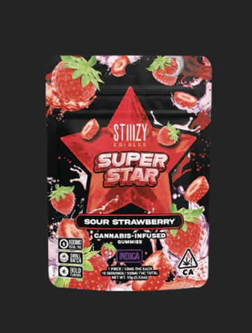 Stiiizy | Sour Strawberry | Super Star Gummy | Indica | 100mg
