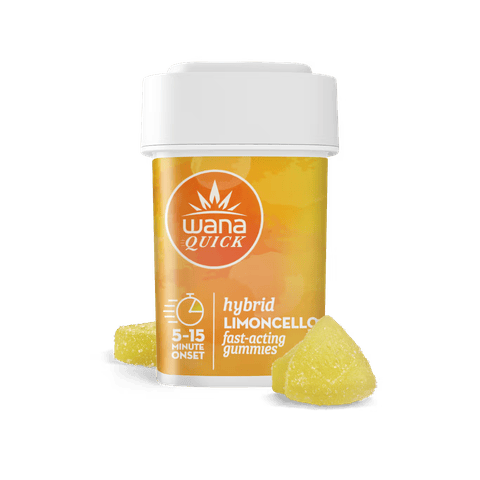 Wana|Quick Limoncello|Gummies|Hybrid|100mg