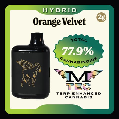 Orange Velvet 2G Cured Resin Dank Tank (Mule)
