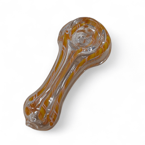 Mini Spoon Handpipes -  Orange Strip