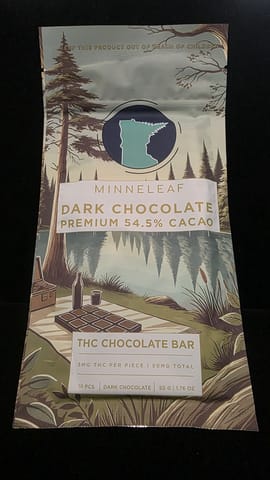 Dark Chocolate Bar (Premium 54.5% Cacao) 50mg THC