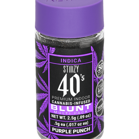 STIIIZY 40's | Purple Punch (I) | .5g x 5 Infused Blunts