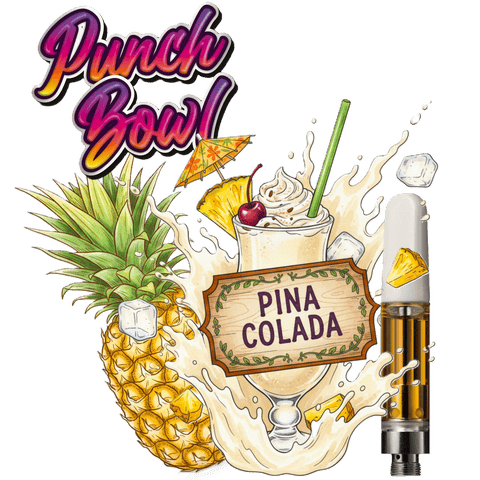 PUNCH BOWL | FLAVORED CARTRIDGE | PINA COLADA | SATIVA | 1 GRAM | 510 THREAD