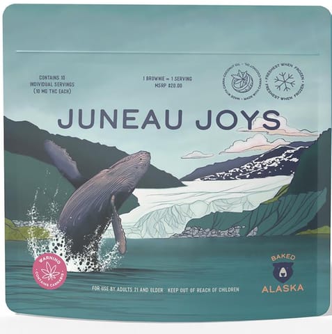 Juneau Joys (100mg)  Sativa Brownies 10pk by Baked Alaska