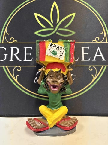 Rasta Man AshTray - Rasta Man Holding Stash Box