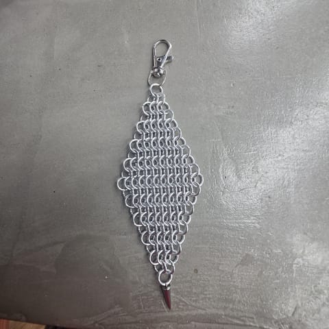 Noah Moon Diamond Spike Keychain (Silver)